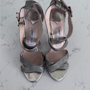 Jimmy Choo Silver Women's Sandals